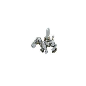 Vintage Sterling Silver 925 Faithful Newspaper Fetch Dog Charm Pendant